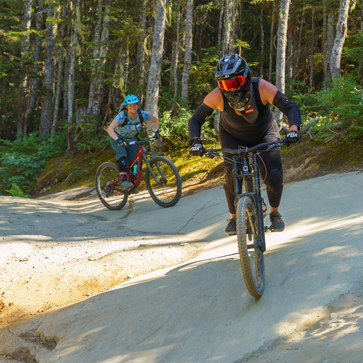 indigenous women outdoors mountain biking social rides whistler bike park x