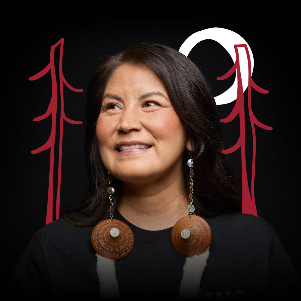 indigenous women outdoors headshot chelsie mccutcheon illustration