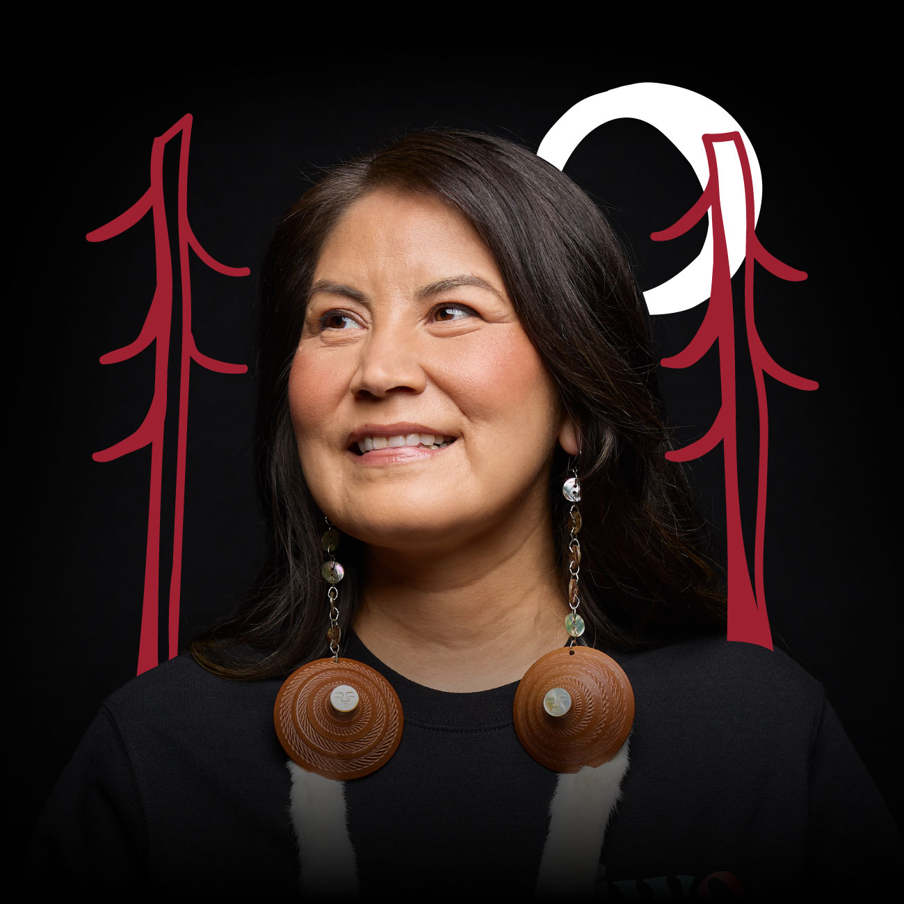 indigenous women outdoors headshot chelsie mccutcheon illustration