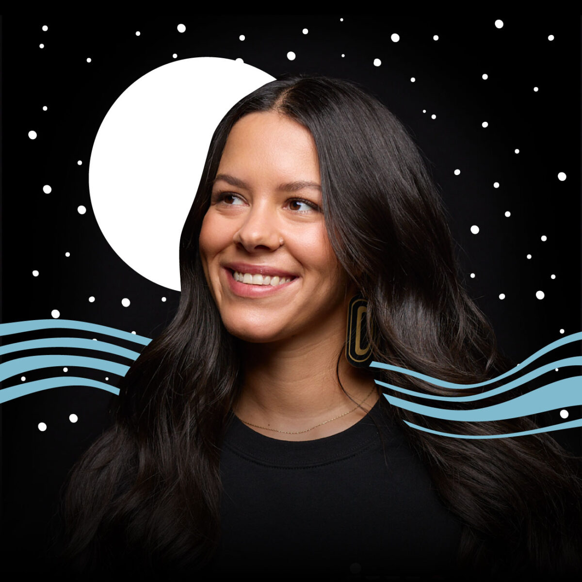 indigenous women outdoors headshot eryn braley illustration