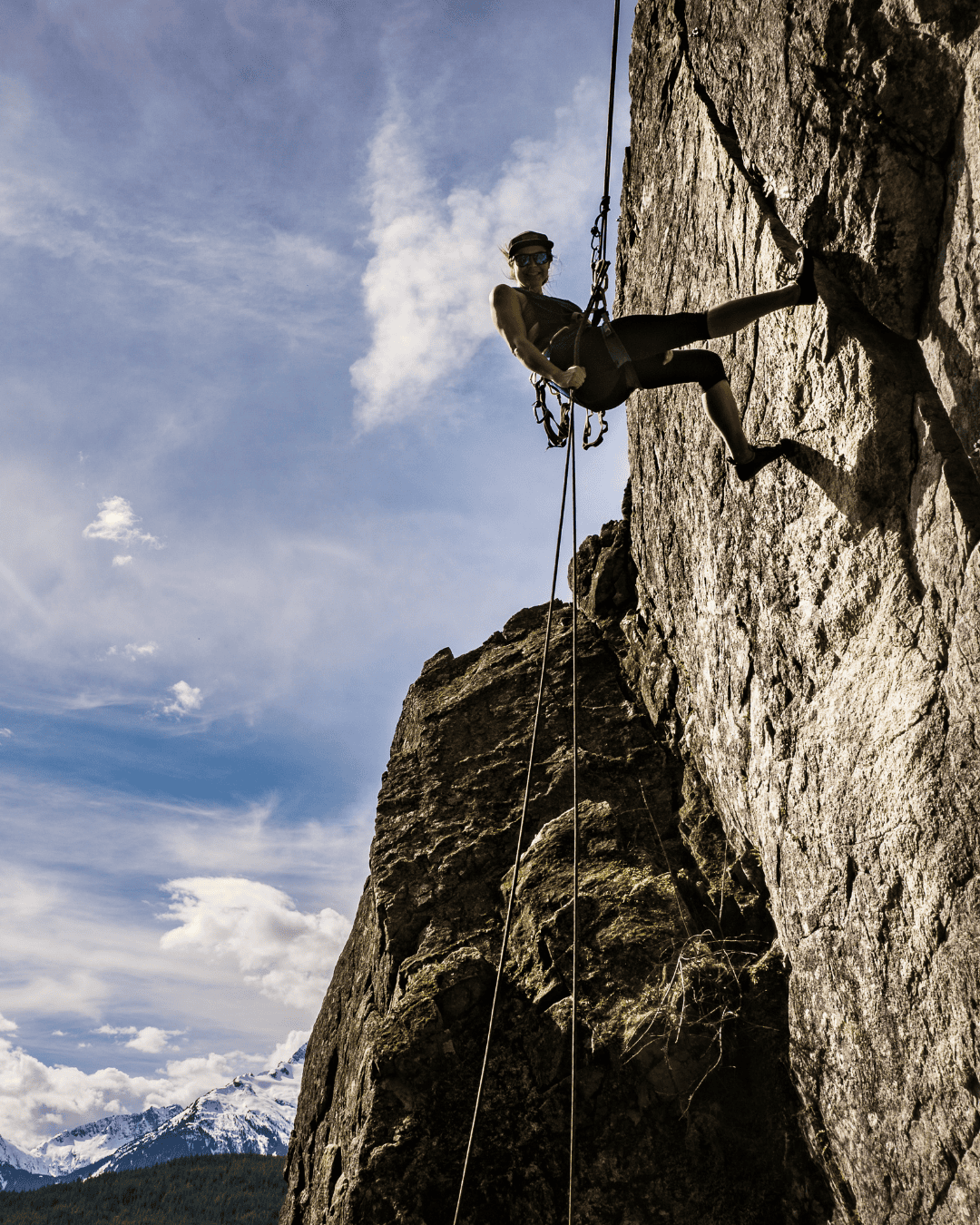 Indigenous Women Outdoors Rock Climbing