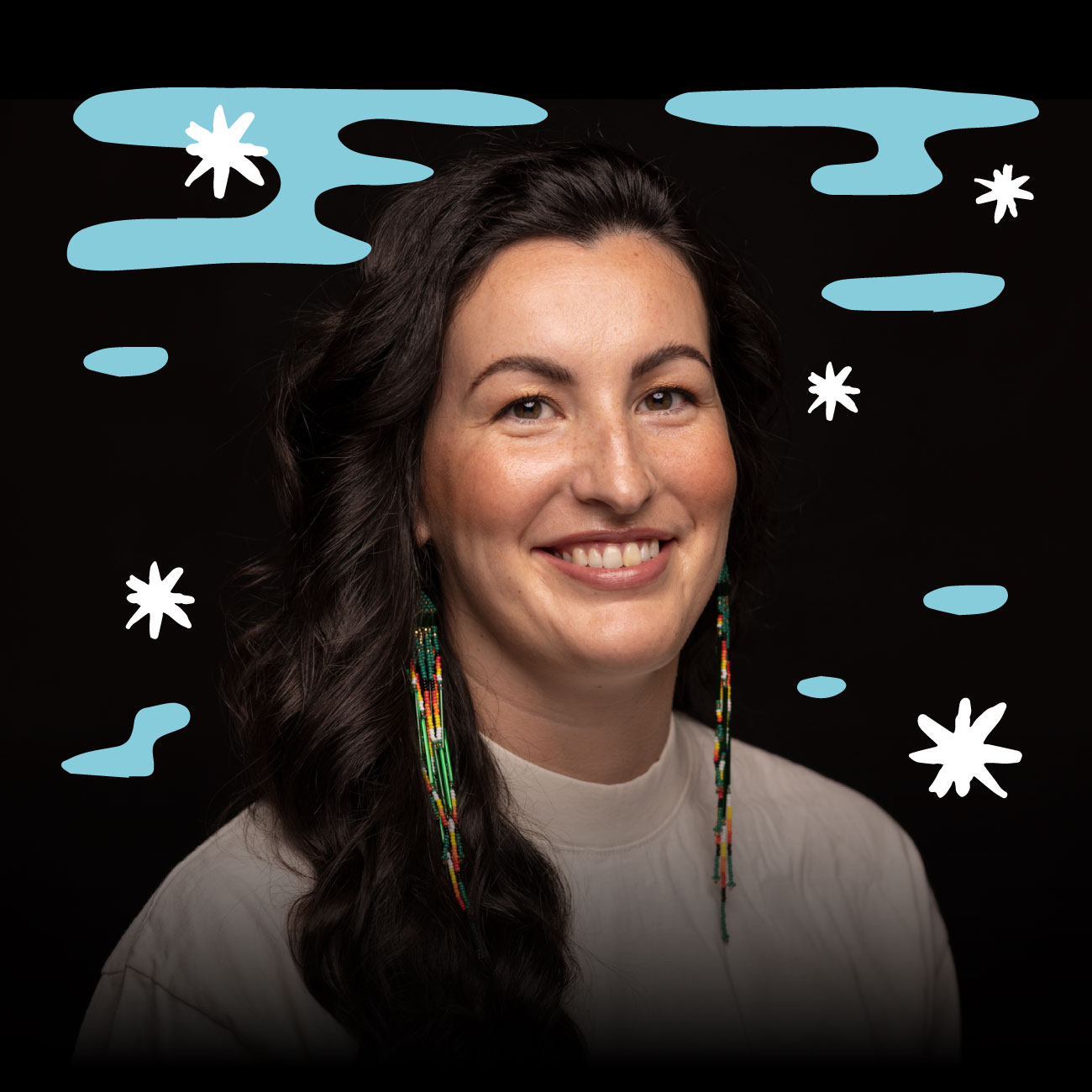 indigenous women outdoors headshot chenoa cassidy illustration