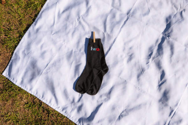 Indigenous women outdoors merch black socks sku