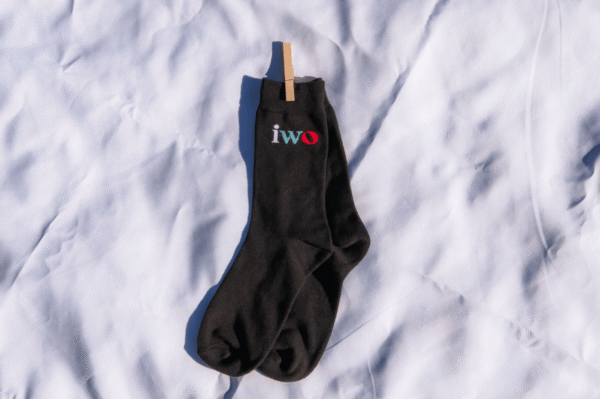 Indigenous women outdoors merch black socks sku