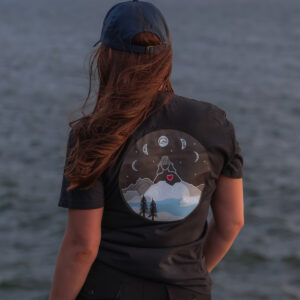 Indigenous women outdoors merch black t shirt x