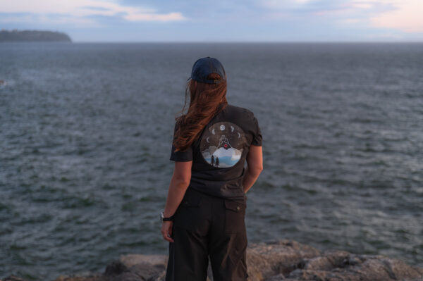 Indigenous women outdoors merch black t shirt x