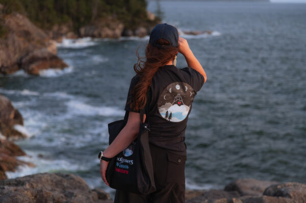 Indigenous women outdoors merch black t shirt x