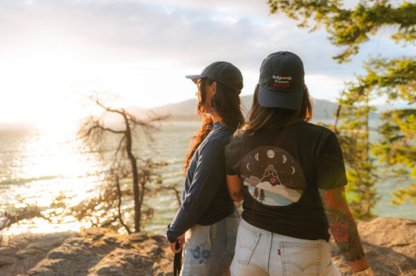 Indigenous women outdoors merch black t shirt x