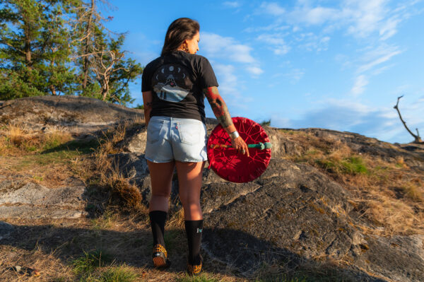 Indigenous women outdoors merch black t shirt x