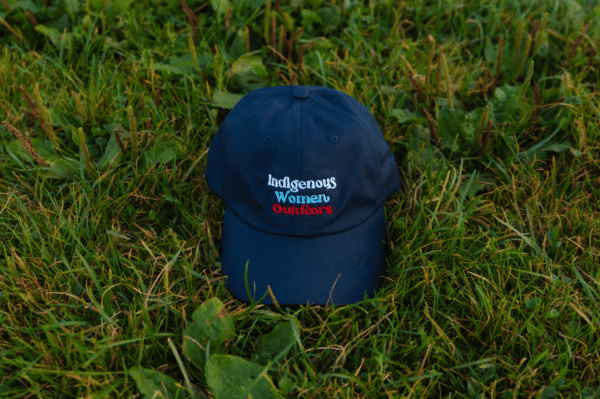 Indigenous women outdoors merch navy dad cap sku