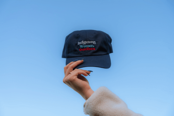 Indigenous women outdoors merch navy dad cap sku