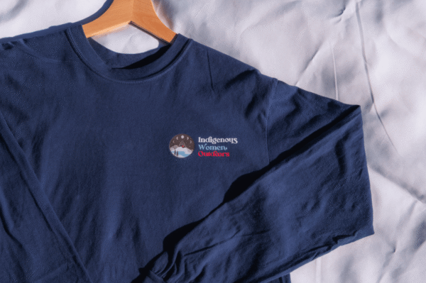 Indigenous women outdoors merch navy long sleeve sku