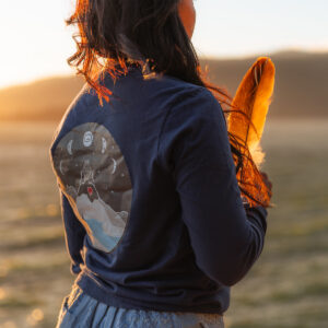 Indigenous women outdoors merch navy long sleeve t shirt x
