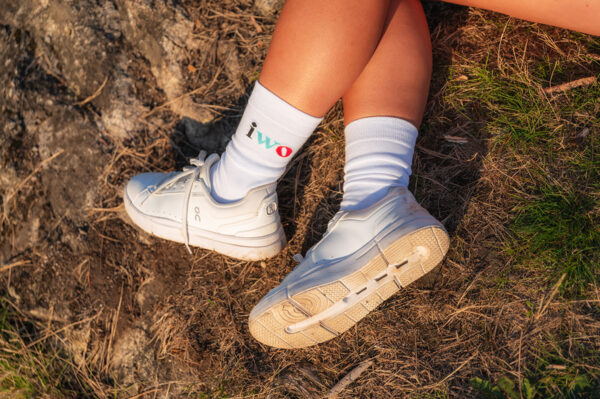 Indigenous women outdoors merch white socks x