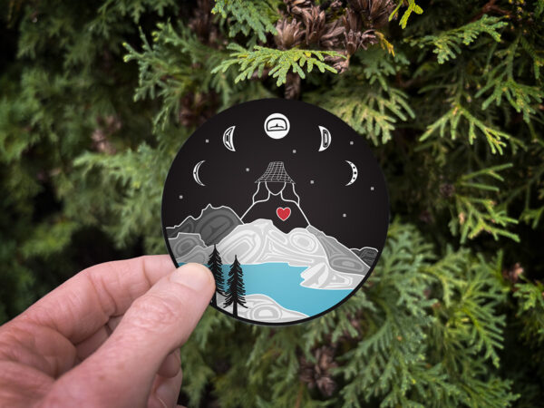 iwo round sticker mock x